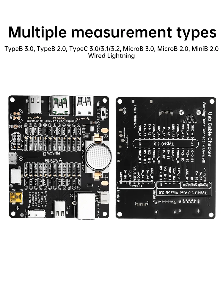 Плата обнаружения кабеля передачи данных Type-C Micro-B Type-B, тестер USB-кабеля, переключение включения-выключения для Android, тестовая плата, аксессуар для инструмента