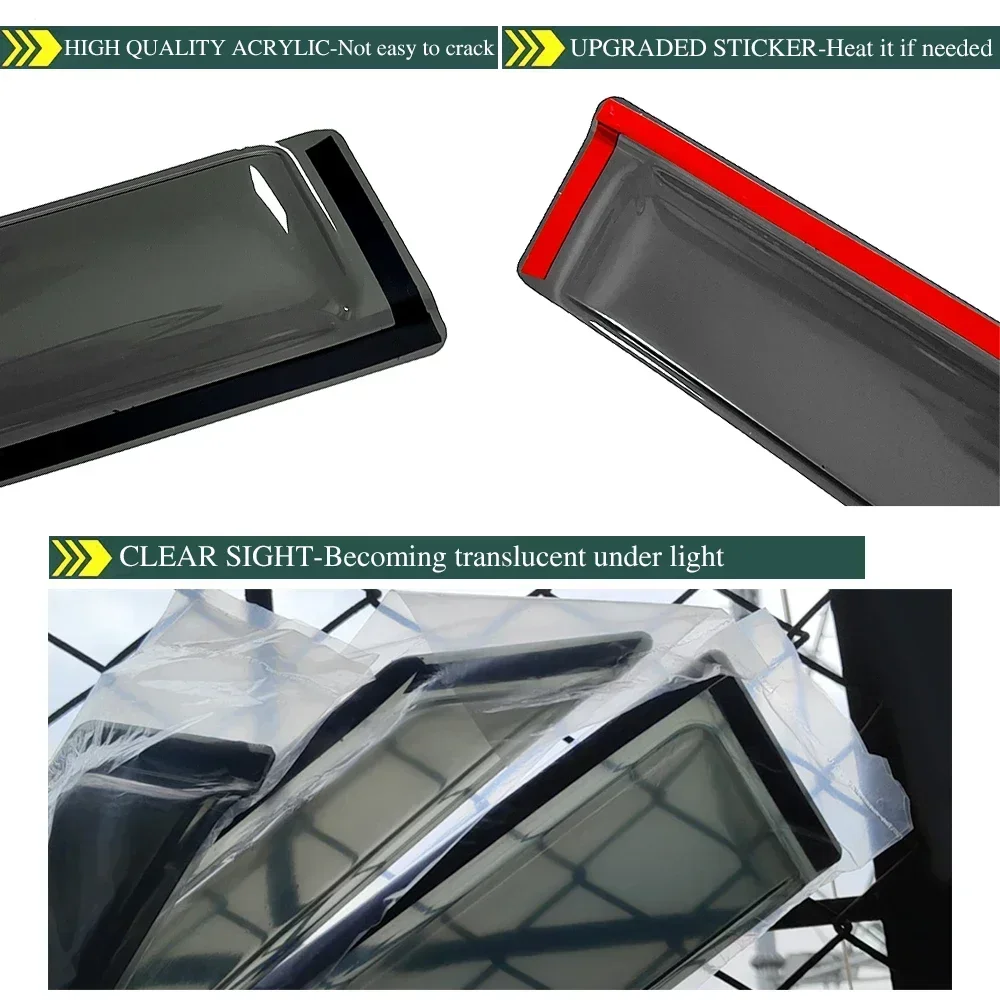 For Mitsubishi Pajero Montero V73 V75 V93 V97 V60 V80 1999-2006 2007-2021 Car Window Visor Wind Deflector Rain Guards Door Visor