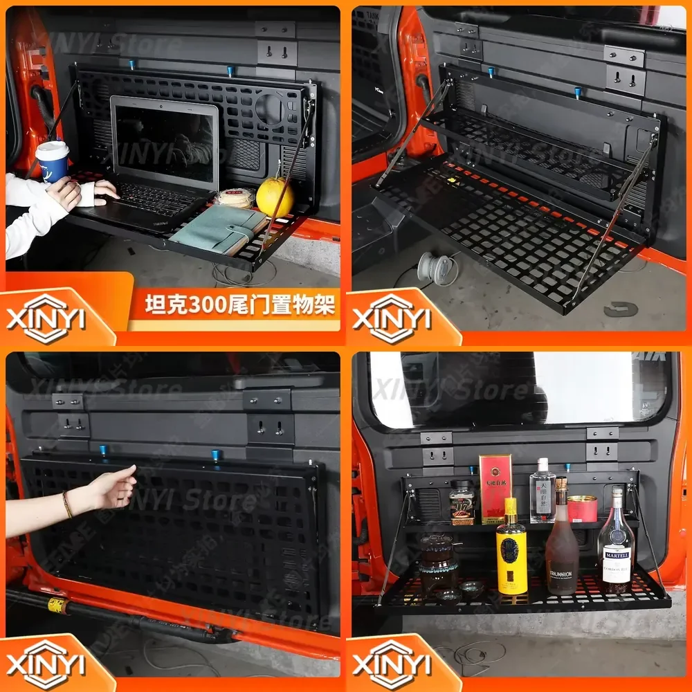 for Tank 300 Folding Tailgate Shelf Interior Trunk Storage Rack Dining Table Board Expansion Rack Off-Road Vehicle