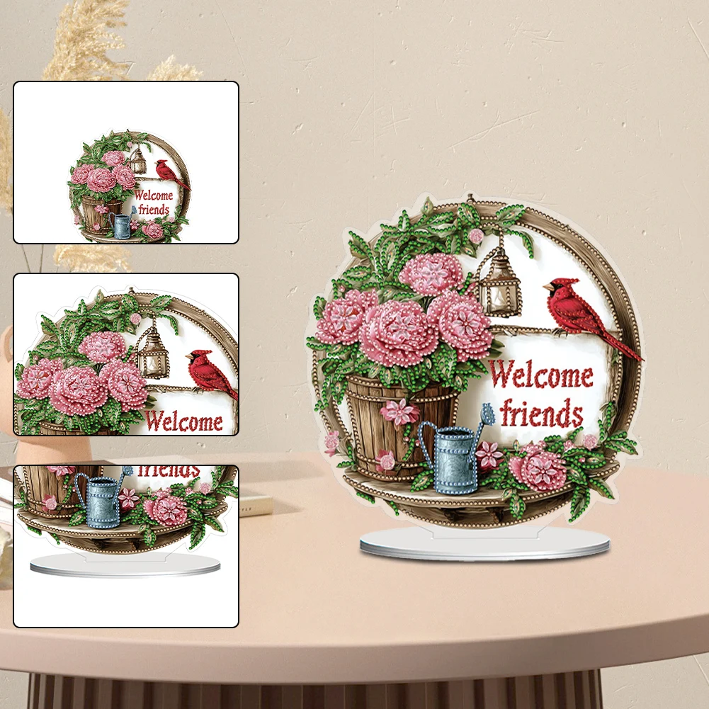 

Table Top Diamond Painting Ornament Kit for DIY Home Decor and Christmas Tree Decoration with High Quality Acrylic and Round Diamonds