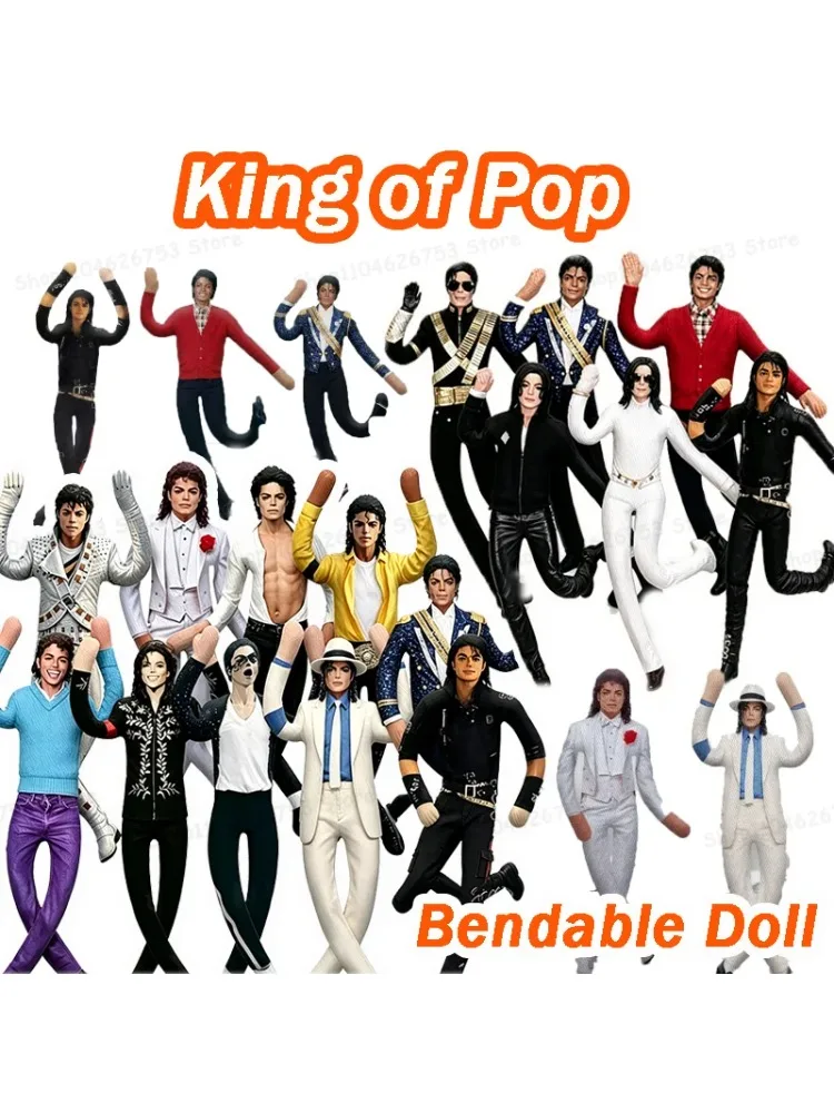 Michael Jackson Plüschpuppe mit Drahtgestell, bewegliche Gelenke, abstraktes Spielzeug, Fan-Sammlerstück, Geschenk, Heimdekoration