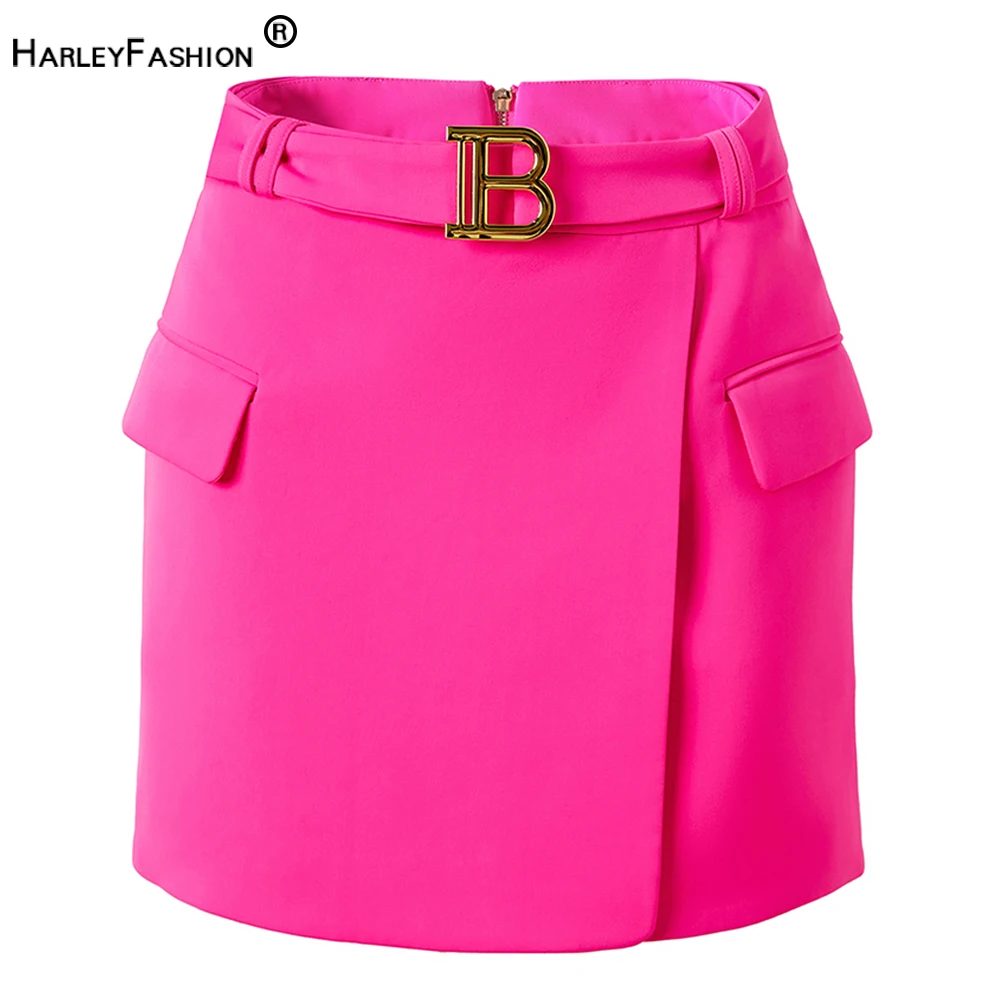 

Hot Popular New Summer Trendy Women Mini Length High Waist Short Slim Pink Lady Skirts Quality Designing