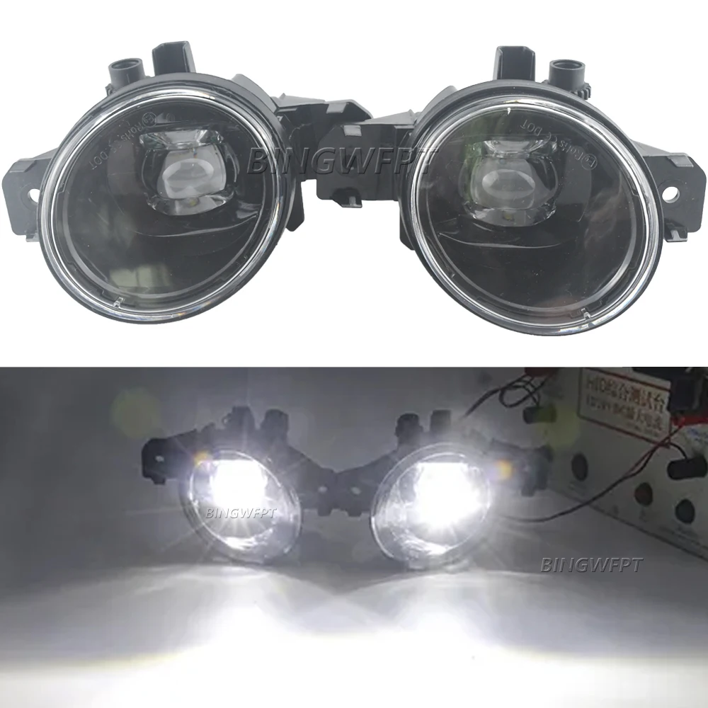 2PCS LED Lens Daytime Running Lights Assembly for Nissan Sentra B15 2005 2006 2007 Daytime Running Lamp 12V Fog Lamps Fog Light