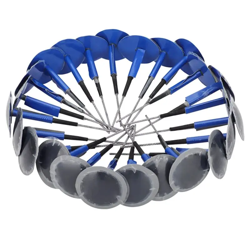 

AT21-для ремонта прокола протектора шин, 24 шт., комплект заплат для шин, 36X4 мм, грибная вилка, комплект патчей