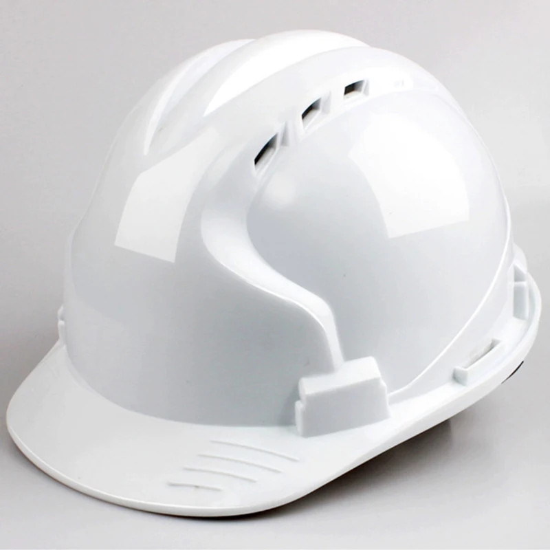 Seguridad sitio de construcción engrosamiento estándar nacional transpirable antiimpacto ABS casco protector de construcción blanco