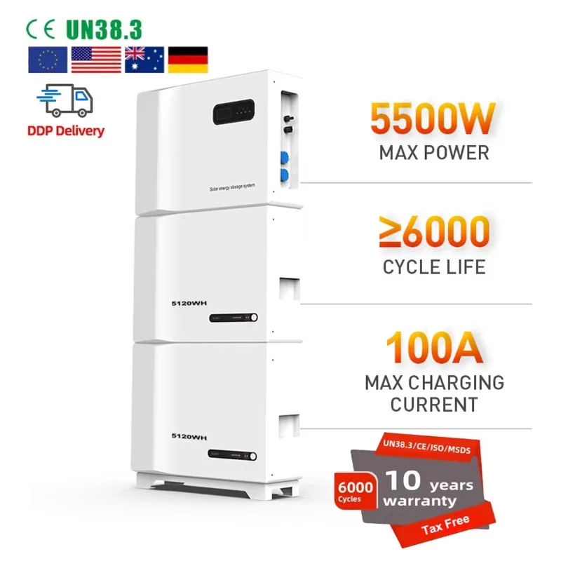 Factory Direct 5.5Kw Solar Energy Storage System All-in-One Off-Grid Power Generator Kit for Home Use Hybrid Grid Connection