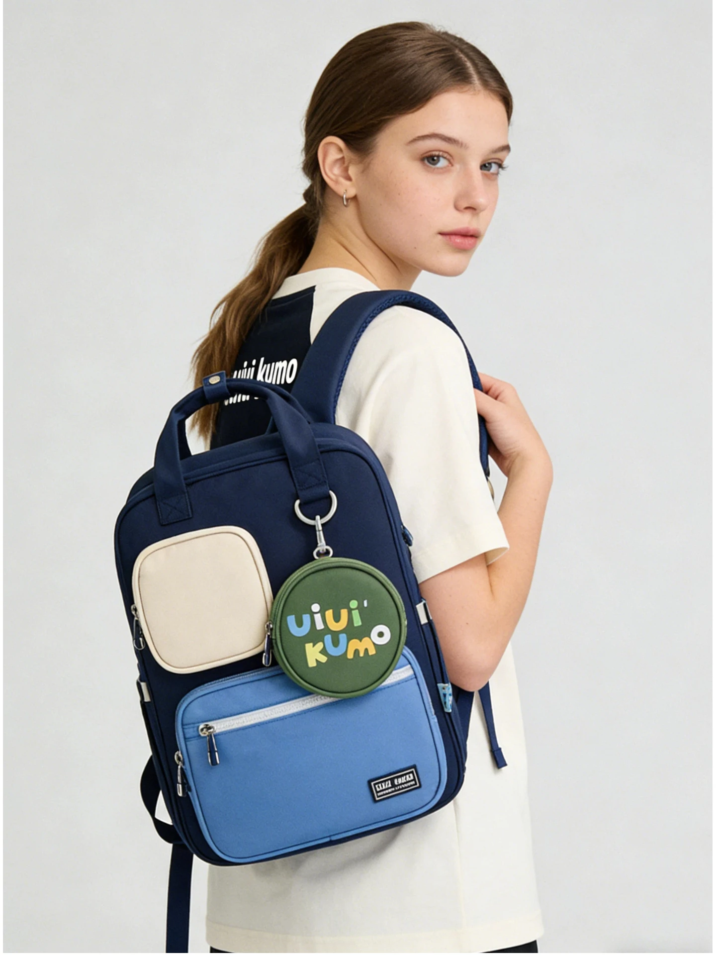 

UIUIKUMO Large Capacity Purple Oxford Cloth Waterproof Shoulder Bag with Weight Reduction Design Suitable for School Outdoor Mul