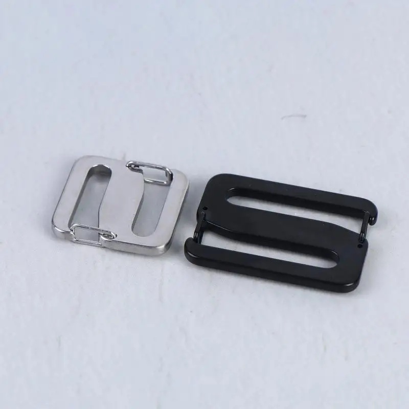 2/4Pcs Stainless Steel Adjustable Strap Buckle Connector Clip Double Opening Fastener For Backpack Waist Bag Repair