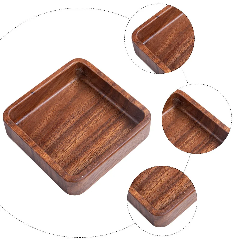 

1Pcs Walnut Wood Food Tray High Quality Material Long Lasting Home Hotel Restaurant Snack Plates Wooden Snack Tray