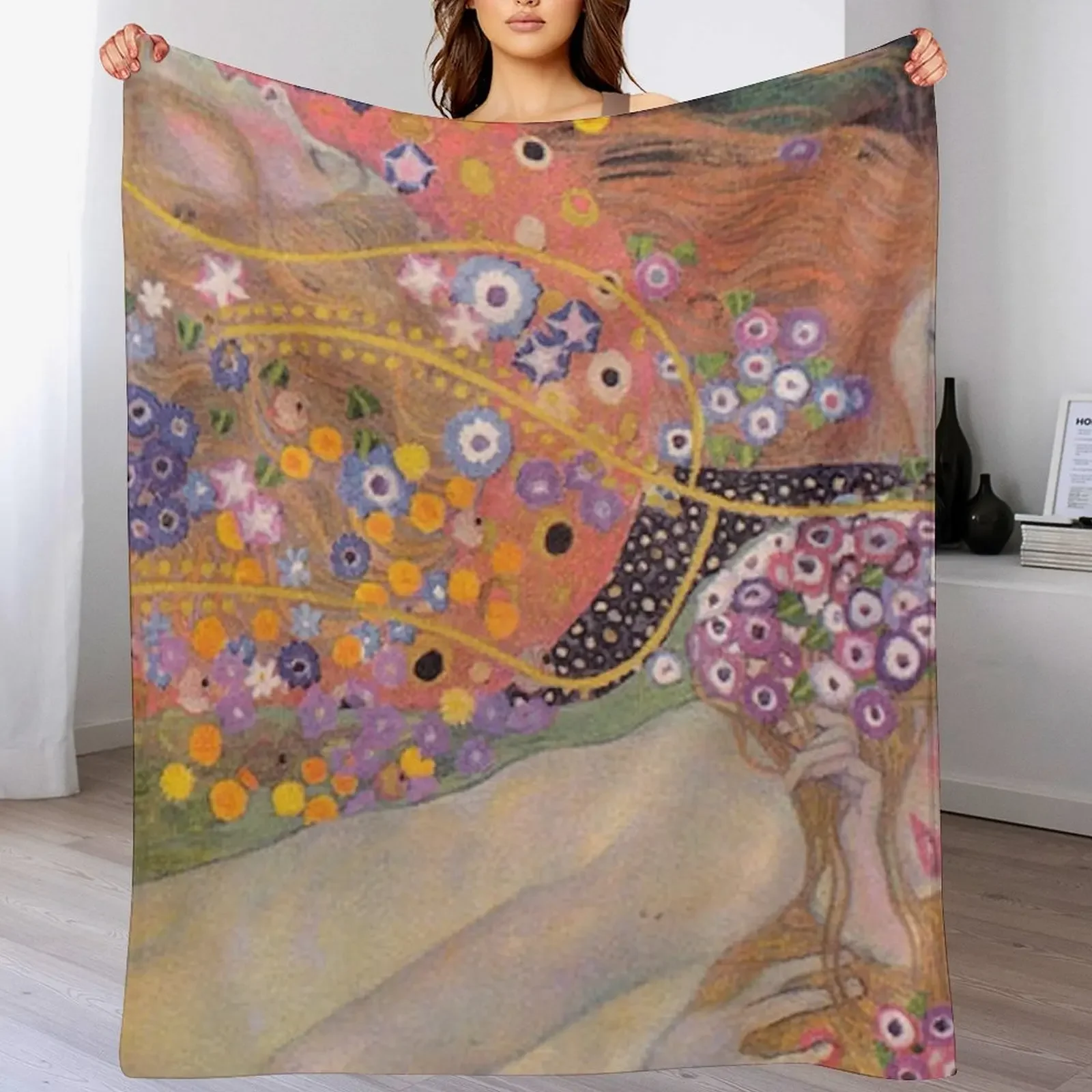 

WATER SNAKES - GUSTAV KLIMT Throw Blanket Cozy Throw Blanket for Bed Sofa Chair