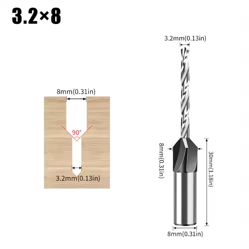 Woodworking Limit Four Edge Countersink Drill Alloy Drill Cone Drill Adjustable Depth Step Drill Screw Countersink Drill Bit - Image 12