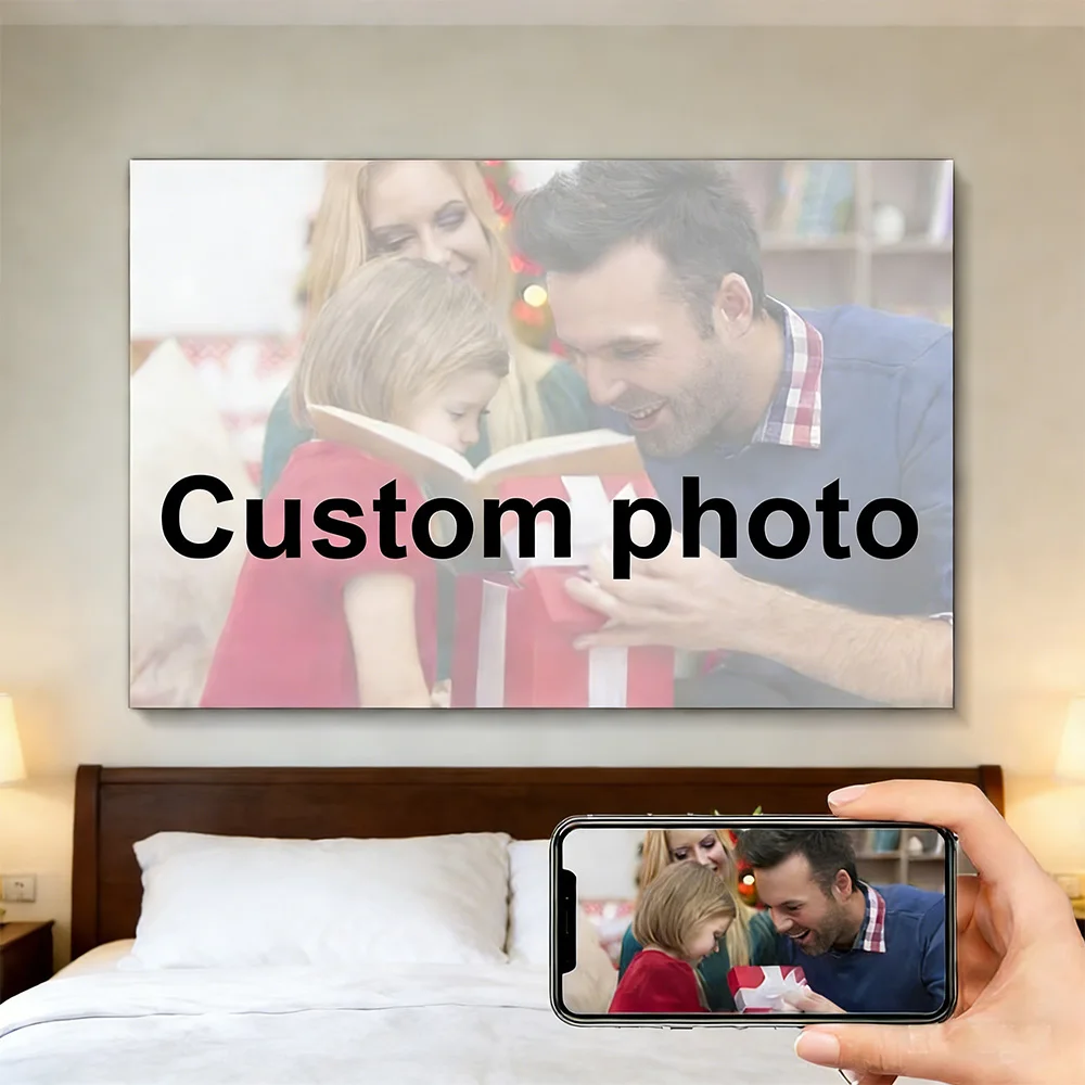 Custom Personal Photos With Frames Canvas Paintings Custom Posters Birthday Gifts Art Photos Pets Wedding Photos Business Logo