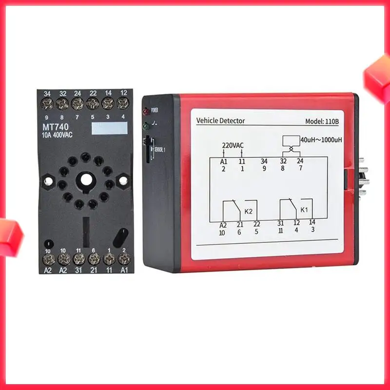 【NEW LISTING】2X 110B Vehicle Detector AC220V Single Channel Inductive Vehicle Loop Detector For Car Parking Lot Access Control