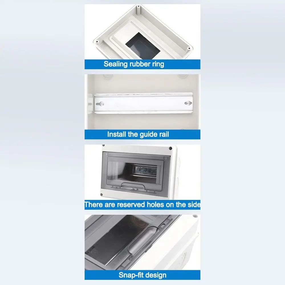 2/3/5/6/8/WAY Electrical Distribution Box HT Series Waterproof Circuit Breaker Enclosure Surface Mount Sealing Gasket