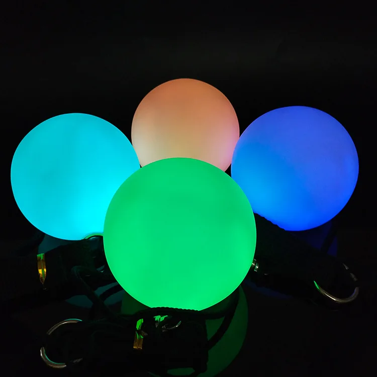 Luminous Swinging Ball Fitness Ball Button LED Colorful Glowing Ball Gift Glowing Toy Belly Dance Glowing Ball