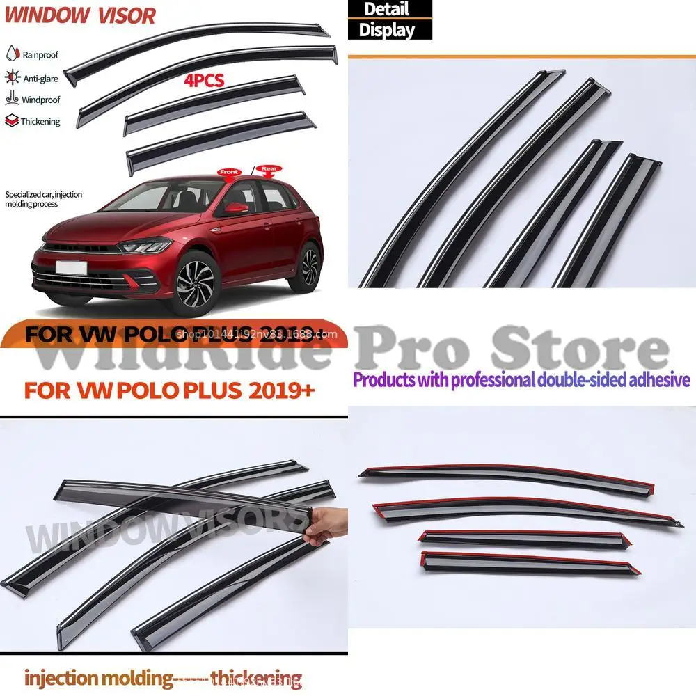 

1 set For VW Polo AW BZ 2019 Window Visor Rain Deflector Car Side Window Windshield Sun Shade
