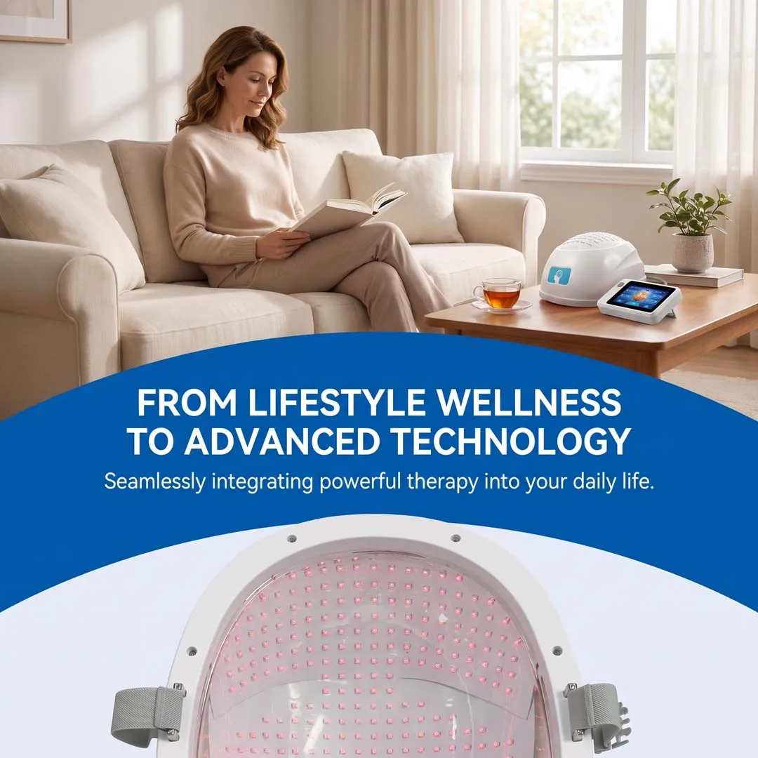 810nm PBM Helmet for Depression Anxiety PTSD Relief Insomnia Sleep Aid Near Infrared Brain Phototherapy Cap Home Use