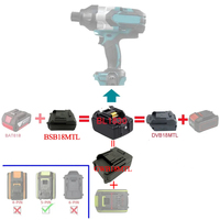 Li-ion Battery Adapter Converter BSB18MTL DVB18MTL GWB18MTL For Bosch BAT618 For Devon For Worx For Makita Lithium Tool BL1830