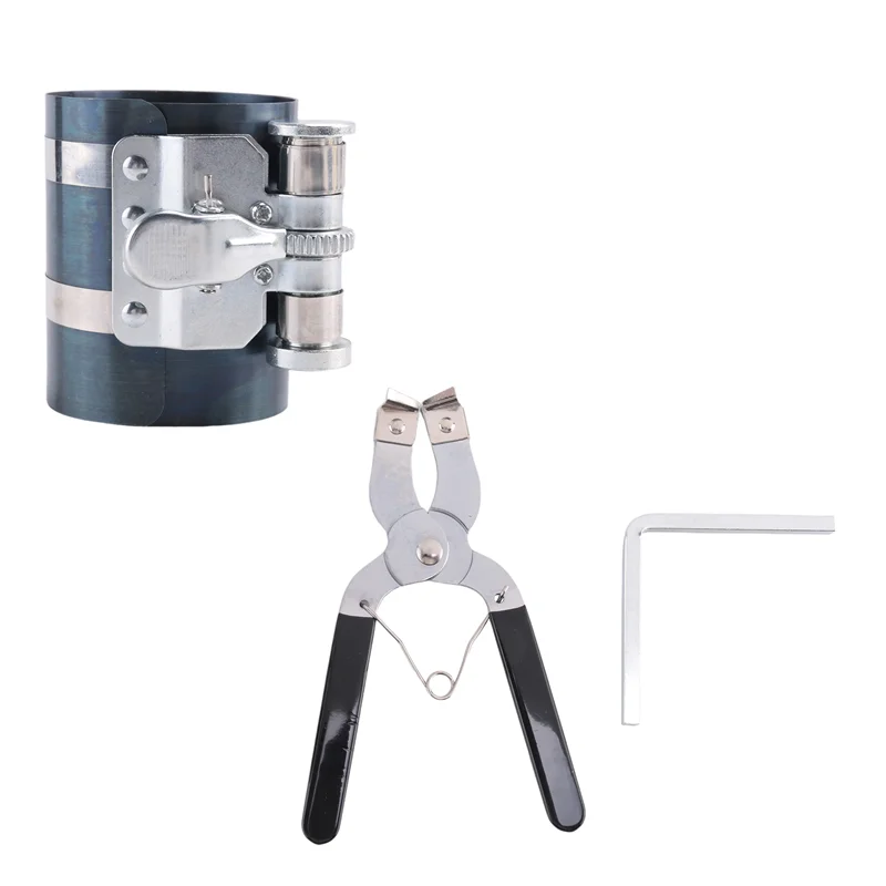 

Firmly 2Pcs Ratchet Style Piston Ring Compressor And Piston Ring Installer Pliers Tool