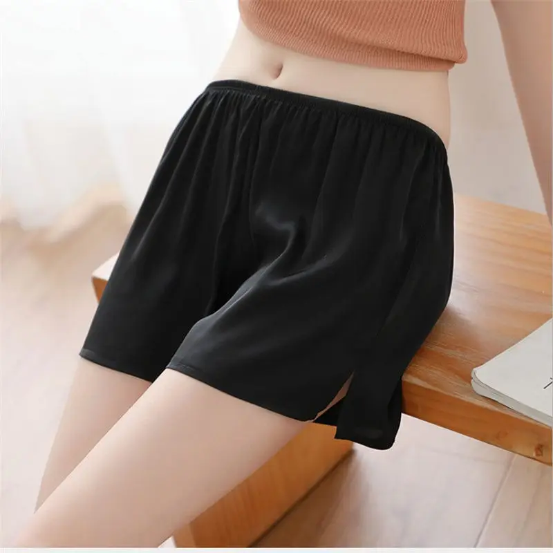 Shorts das mulheres Pijamas Calças Curtas para a Mulher Usar Cintura Elástica Solta Nylon Baggy Início Preço Baixo Moda Estilo Coreano Barato