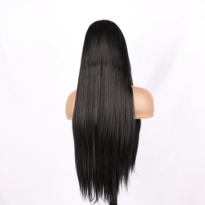 oley Fashion Straight Wig Synthetic Lace Front Wigs Black Female Lace Wig 13X3 For Black Women Cosplay Hair Daily Use