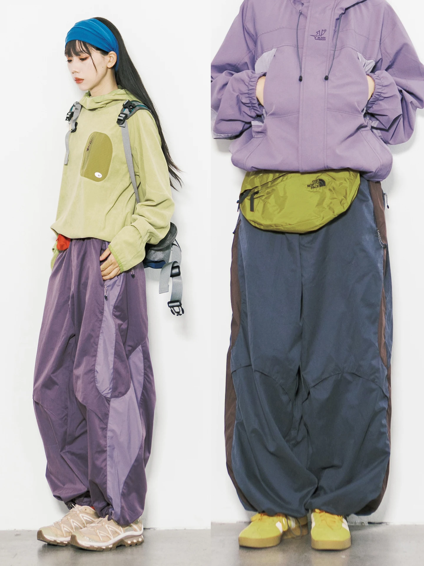 

Outdoor Functional Color Block Work Trousers Loose Straight Leg Wide Leg Quick Dry Casual Long Trousers for Men And Women