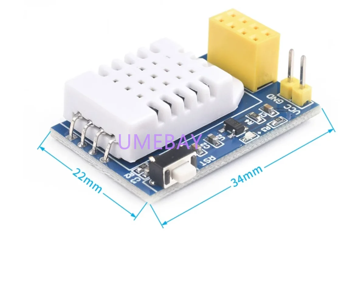 2pcs     ESP-01S DHT22/AM2302 Temperature and Humidity Module ESP8266 Serial WIFI Module