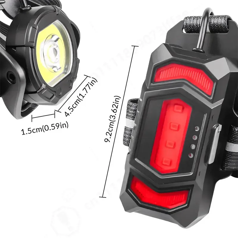 New Chest Night Running Light Wearable Cycling LED Multi-Light Red Warning USB Charging Running Lamp Model Compatible