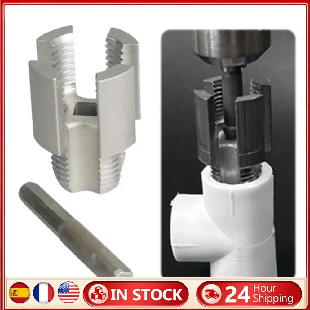 

2-5pcs Pipe Thread Cutting Tool - Electric Drill Compatible PVC Pipe Threader Kit, PVC Thread Maker Tool for 1/2" 3/4" Pipes