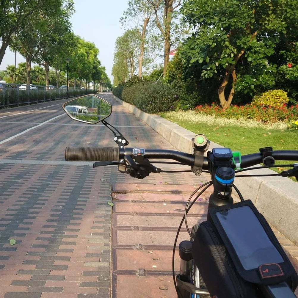 1Pair Aluminum Alloy Rearview Mirror Rotational Handlebar Mountain Bike Accessories Wear-Resistant Easy Install