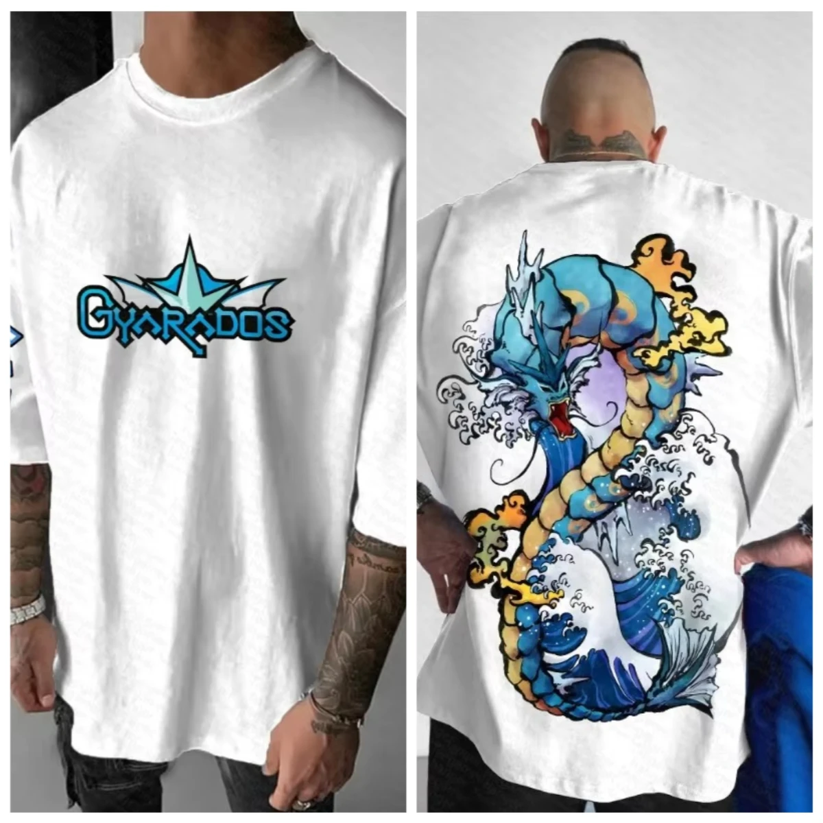 

Pokemon Fashionable Casual Gelaton Painted Printed Short-sleeved T-shirt for Men and Women Summer New Arrival Harajuku Loose