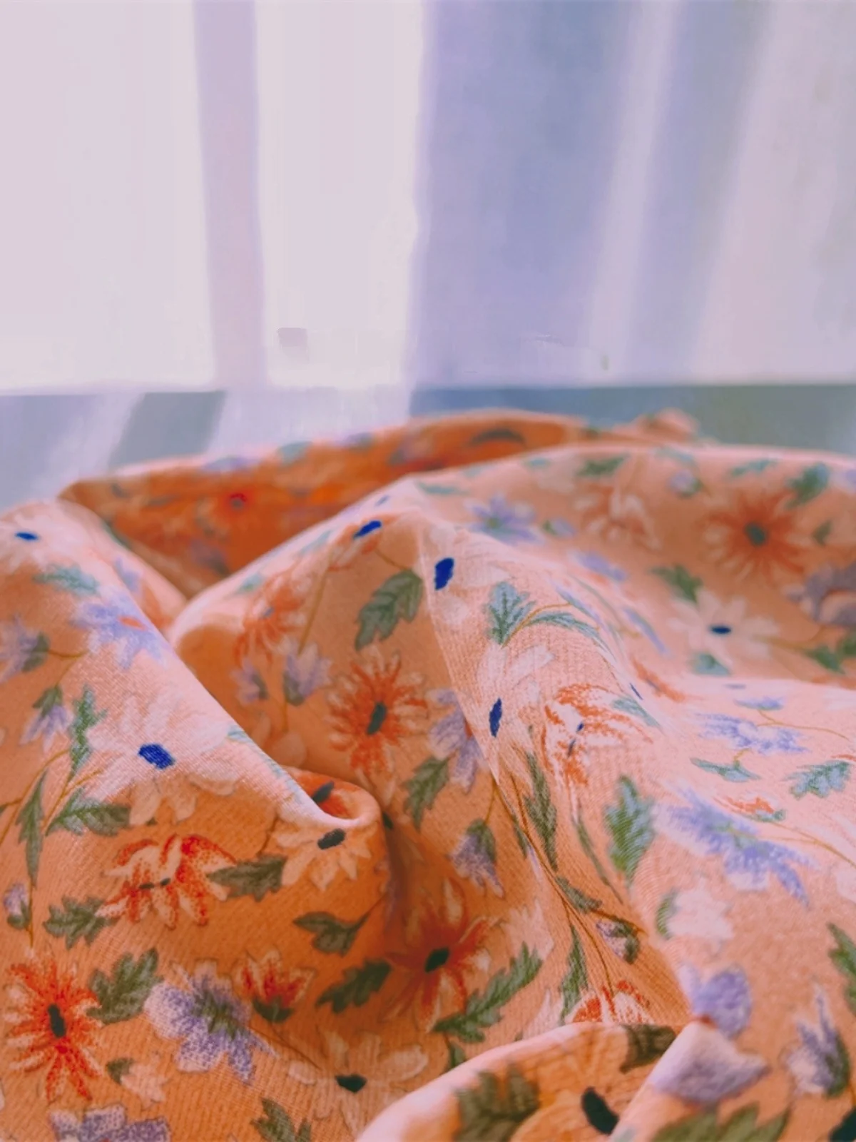 

Retro Floral Print Women's Summer Long Skirt Chiffon f-length Umbrella Skirt Pastel Color Garden Rainy ternoon Sle