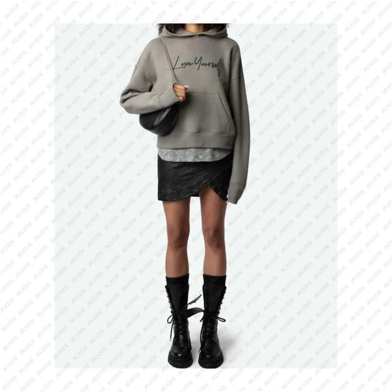 Nieuwe-Zadigs Hooded Sweater For Men Women Unisex Sweater With New French Niche ZV Classic Letter Printed Hoodies Women Tops Y2K