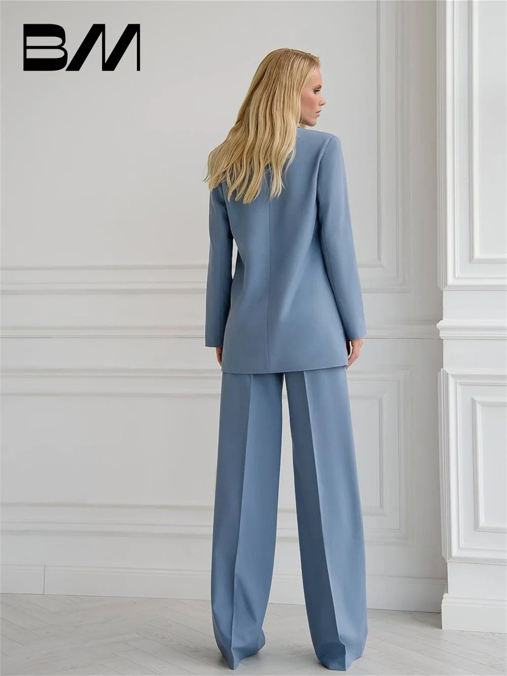 BRLMALL-2-Piece Office Suit for Women, Fashionable Suits, Pant Suits, Wedding Dress, Spring, Summer, Customized 2025