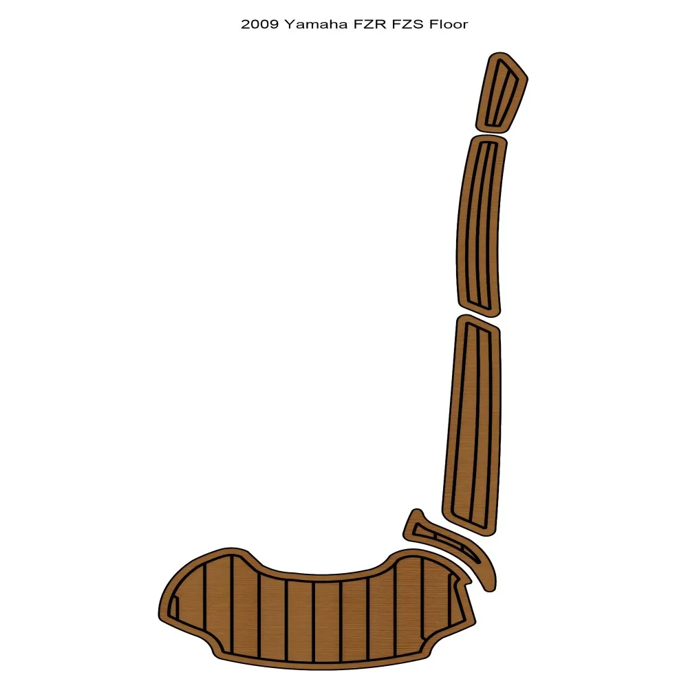 

2009 Ya-ma-ha FZR FZS Напольный коврик для лодки из пены EVA из искусственного тикового дерева, настильный коврик для пола Seadek MarineMat Gatorstep Style Самоклеящийся