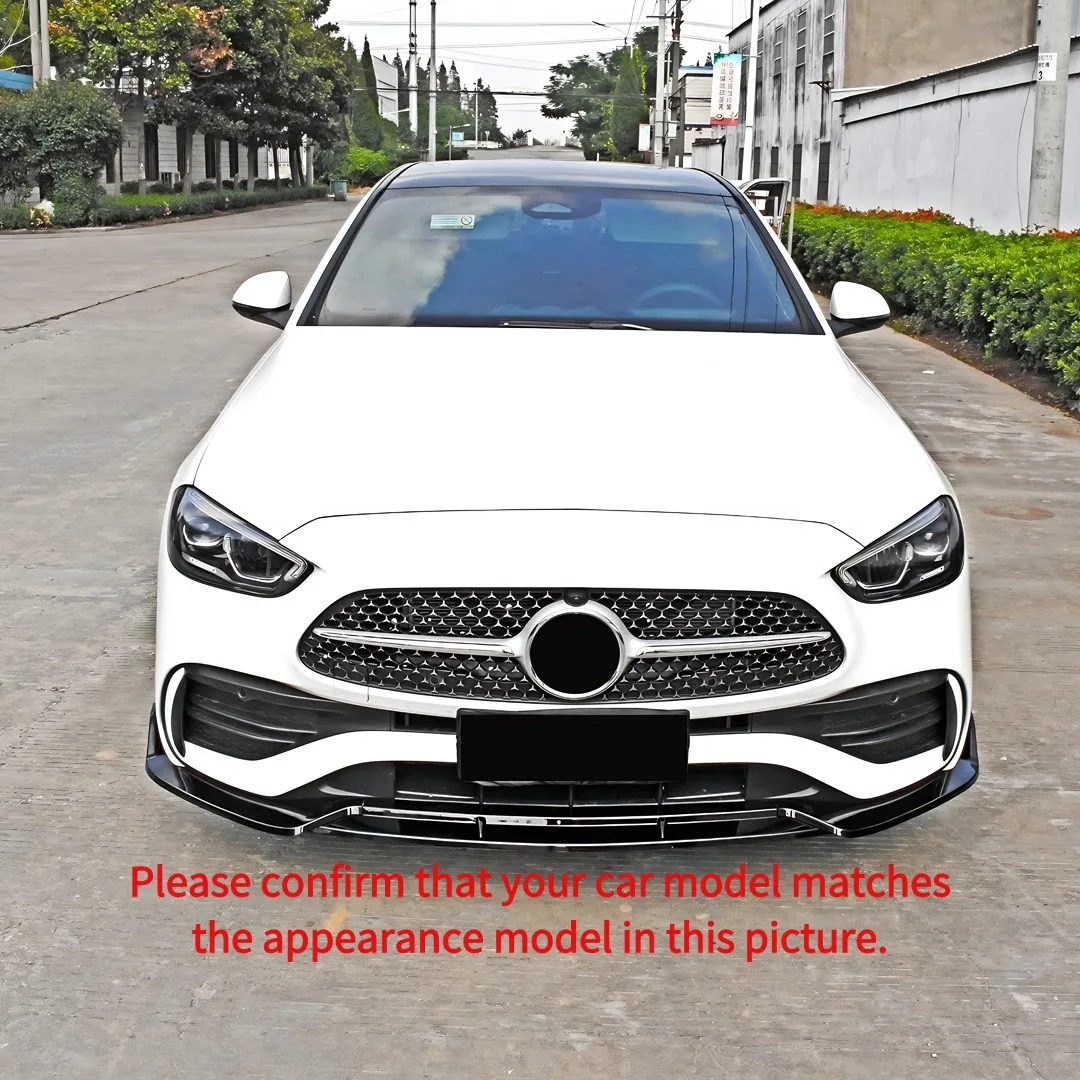 3-teiliger Frontsplitter Stoßstangenschutz Lippenabdeckung Kinn-Diffusor Tuning Auto-Styling Zubehör für Mercedes Benz C-Klasse W206 2022-2025 – Detail 7