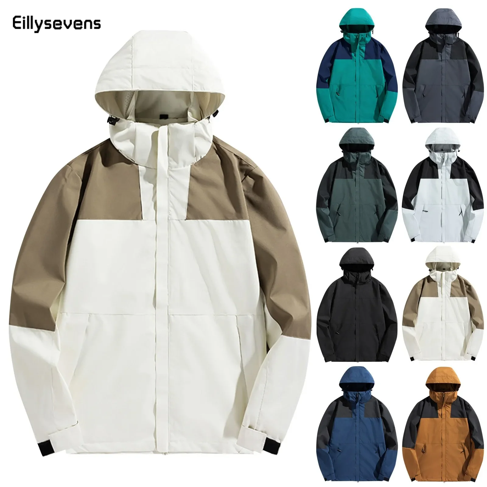 

Sport Outdoor Cycling Thin Coat Jackets Man Casual Loose Men'S Windbreakers Jacket Men'S Black And White Outwear Tops