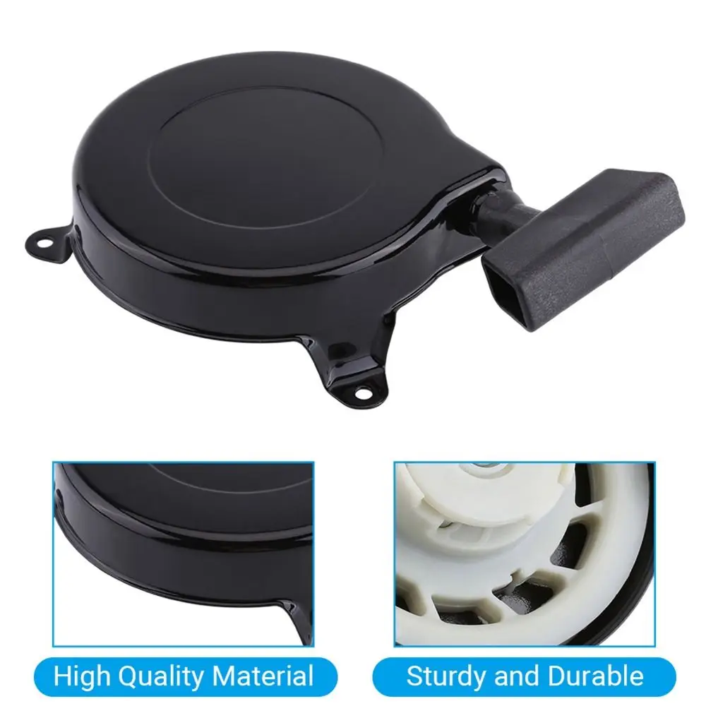 ชุดสตาร์ทเตอร์แบบดึงสีดำ ทนทาน ใช้งานได้ยาวนาน พร้อมสปริงสำหรับ Briggs & Stratton 499706 690101