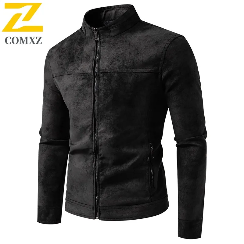 

Men Vintage American Style Jacket Washed PU Leather Coat Windproof Waterproof Retro Motorcycle Style Distressed Casual Outerwear