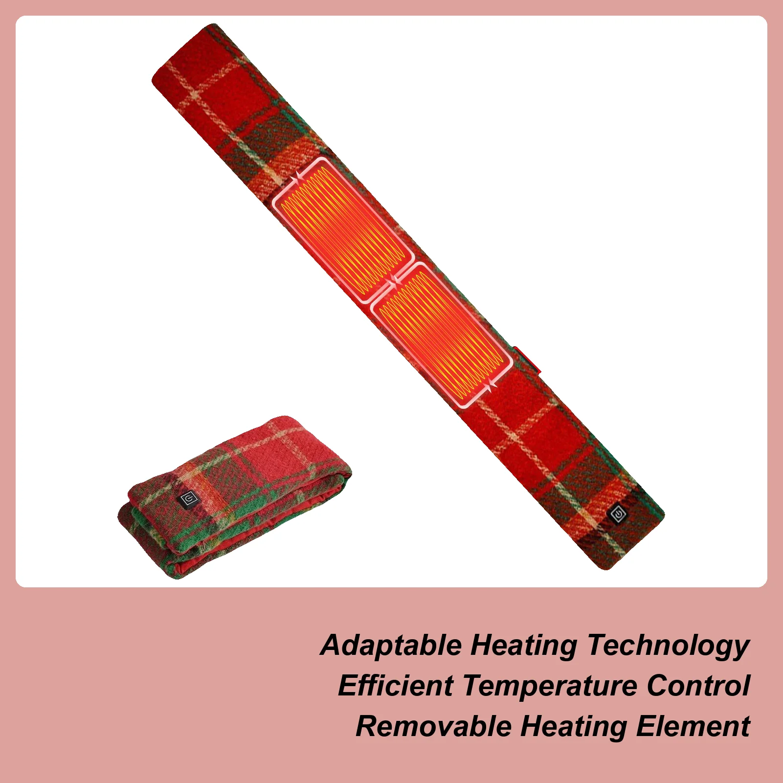 ساخنة وشاح عيد الميلاد تحت عنوان الطقس البارد الرقبة أدفأ التدفئة الكهربائية وشاح للنساء الرجال له لها الكبار الأب الأم الزوج #1