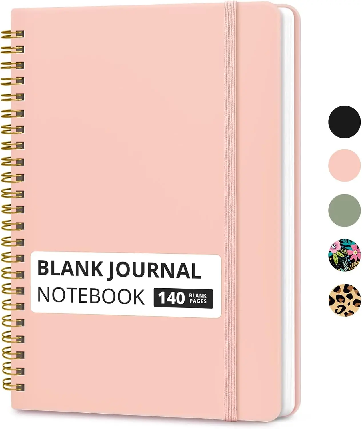 

Blank Spiral Journal Notebook for Women & Men, 140 Pages, Sketch Book, A5(5.7" x 7.9") – Pink
