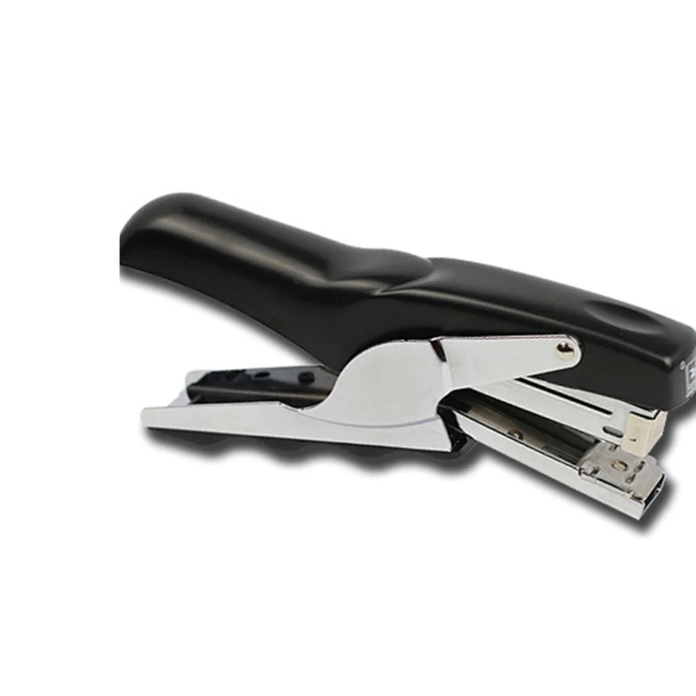 Plier Stapler Hand Grip Type Metal Stapler Efficient Stapler without Stitching Needle (Black) hand grip stapler