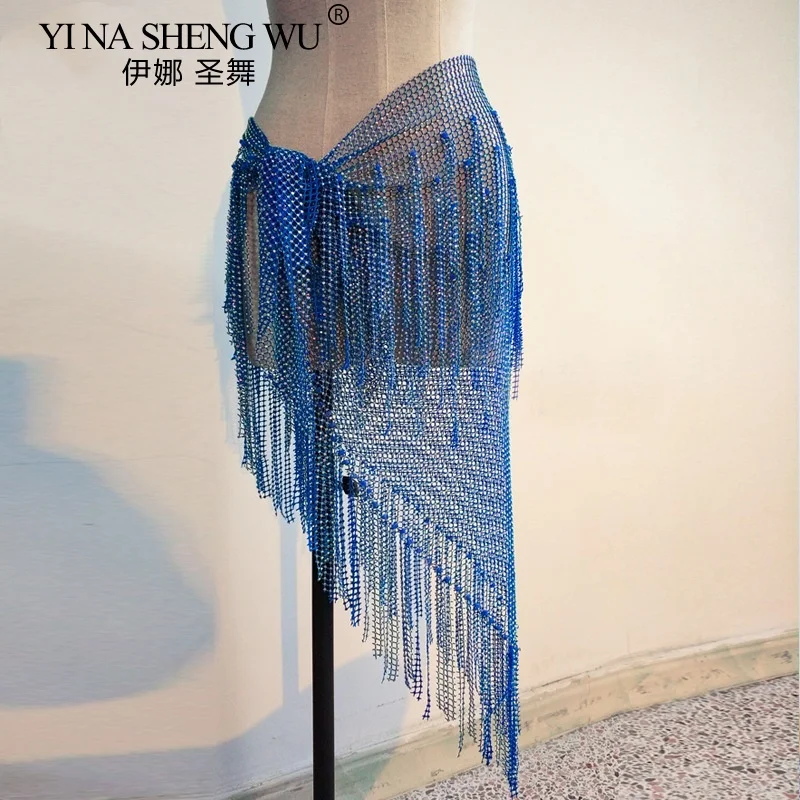 Dança do ventre elegante desempenho acessórios cinto para mulheres triângulo cachecol borla nádegas cintura adulto dança do ventre hip cachecóis