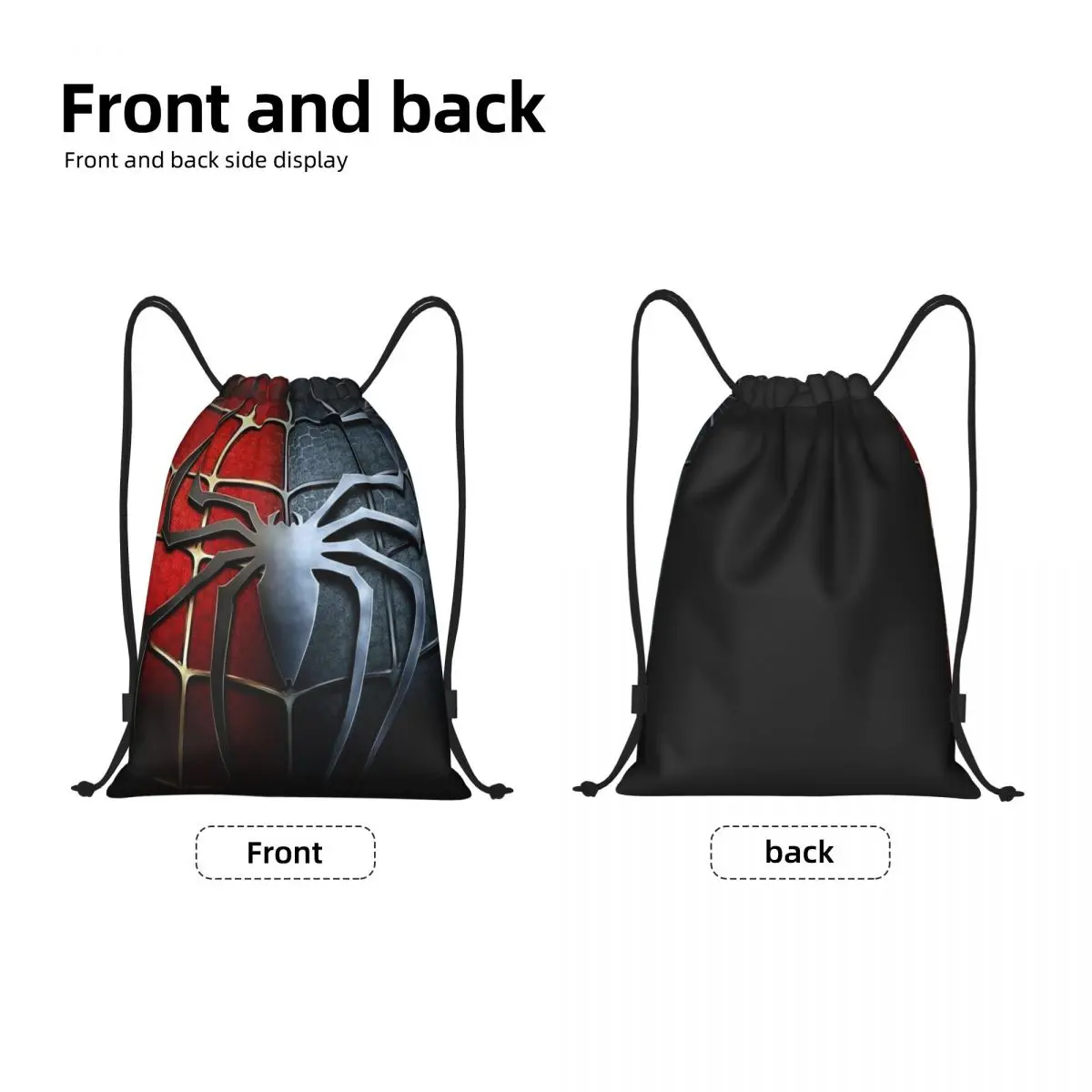 Custom Spider Web Drawstring Backpack Bags Men Women Lightweight Gym Sports Sackpack Sacks for Shopping