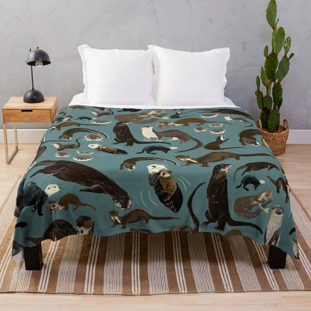 

Sea Otters Throw Blanket Bed linens Blankets Sofas Of Decoration Blankets