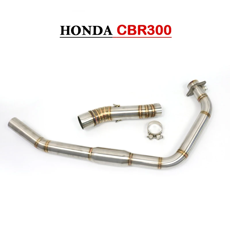 Für Honda CBR300 CB300R CBR300 CB300R 51mm Motorrad Auspuff Slip-On Motorrad Ellenbogen System Vorne Mitte link Rohr Racing