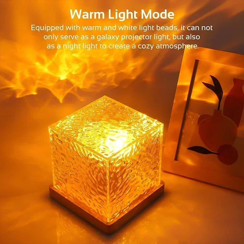 Ocean Wave Projector Light 16 Colors Midnight Aura Aurora Glow Lamp Home Office Bar Restaurant Underwater Projector Night Light