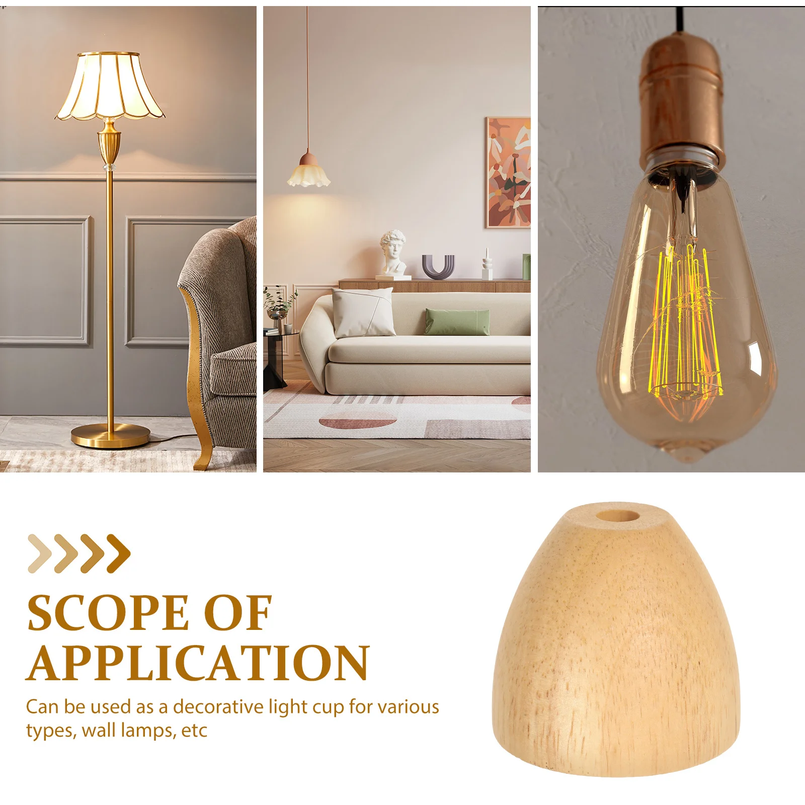 

5pcs 5 PCS Lamp Finial for Shade Base Cup Part Parts and Accessories Bases Bulb Holder Only