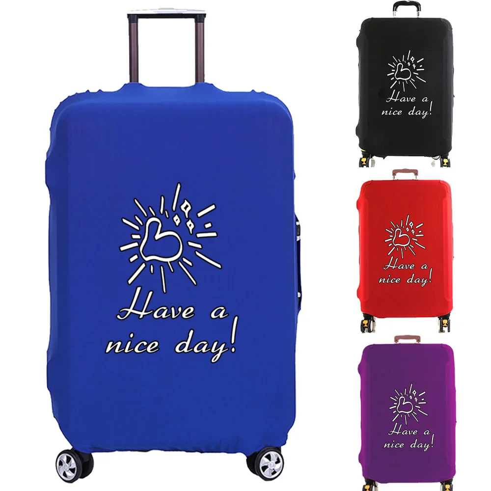 Luggage Cover Suitcase Protector Funny Exploding Hearts Printed Thicker Elastic Dust Cover 18-32 Inch Trolley Travel Accessories