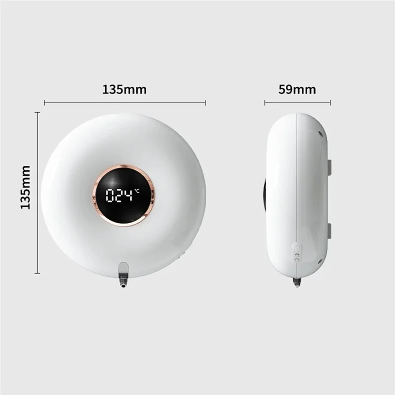 AUAU-Automatic Soap Dispenser 300ML USB Chargeable Smart Foam Machine Touchless LED Display Sensor Foam Soap Dispenser Easy To U